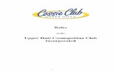 Upper Hutt Cosmopolitan Club Incorporated · 2 Index of Rules of the Upper Hutt Cosmopolitan Club Incorporated Rule Subject Page 1 Name 3 2 Registered Office 3