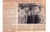  · WASHINGTON JEWISH WEEK 2 AUGUST 30, 1984 Bash Twins 'Twin' With Soviet Brothers BY LISA SCHNEIDER When twin brothers Alan and Jeremy Bash of …