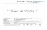 Diversity and Equality of Opportunity Policy - March … and Equality of Opportunity... · Document Title Diversity and Equality of Opportunity Policy Document Number 2011/47 v1 Authors