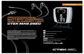 PROFESSIONAL BATTERY CHARGER AND … MXS 25EC... · The CTEK MXS 25EC is a fully automatic 8 step smart charger and battery support unit that delivers 25A to 12V ... WALL HANGER WITH