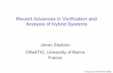 Recent Advances in Verification and Analysis of … · Recent Advances in Verification and Analysis of Hybrid Systems Janan ... abstraction vs. simplicity of calculation) z 2 z 1