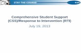 Comprehensive Student Support (CSS)/Response to ... Forms/ELI/Breakout Session 8 CS… · Comprehensive Student Support (CSS)/Response to Intervention (RTI) ... •Evaluating effectiveness