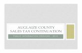 AUGLAIZE COUNTY SALES TAX CONTINUATION information slide show - 2015.pdf · SALES TAX CONTINUATION. HISTORY OF PERMISSIVE SALES TAX IN AUGLAIZE COUNTY ... • In 2016 there is an