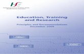 Education, Training and Research - hse.ie training... · Education, Training and Research Principles and Recommendations for Education, Training and Research in the HSE December 2009.