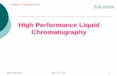 High Performance Liquid Chromatography - UMass … · High Performance Liquid Chromatography Print version Updated: 3 November 2014 David Reckhow CEE 772 #18 1
