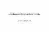 Gaining Financial Independence through Stock Investing Financial Independence... · Gaining Financial Independence through Stock Investing: ... • Excessive obsession with BSE Sensex
