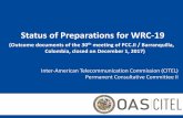 Status of Preparations for WRC-19 - Status of... · bmitchell@ntia.doc.gov ... of ESIMs with services allocated in the frequency bands 17.7-19.7 GHz ... to establish a comprehensive