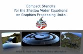 Compact Stencils for the Shallow Water Equations on ... · for the Shallow Water Equations on Graphics Processing Units 1 . ... Red-Black Krylov Multigrid ... GPU code Step • Four