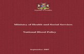 Ministry of Health and Social Services - who.int€¦ · Ministry of Health and Social Services National Blood Policy ... The Ministry of Health and Social Services ... In 1994, the