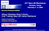 When Wireline Won’t Work: Coil Tubing Gas Lift … · Feb. 4 - 8, 2008 2008 Gas-Lift Workshop 5 Coil Tubing Experience • Limited internal experience – Shallow, semi horizontal
