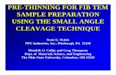 PRE-THINNING FOR FIB TEM SAMPLE Pre-Thinning for FIB TEM Sample...  PRE-THINNING FOR FIB TEM SAMPLE