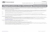 DRAFT - Application for Housing Assistance V7 - … housing forms... · FORM 7 Housing Act 2003 Application for housing assistance pursuant to Section 26A of the Housing Regulation