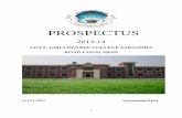 PROSPECTUS - Result · PROSPECTUS 2013-14 GOVT. GIRLS ... Phil Urdu 7. Mrs. Naila Iram ... full concession in fee. 8. Application for fee concession must be submitted with ...