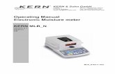 Operating Manual Electronic Moisture meter - KERN … · Operating Manual . Electronic Moisture meter : KERN MLB_N . Version 2.1 . 04/2010: GB . MLB_N-BA-e-1021 . 2 MLB_N-BA-e-1021