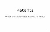 Patents - University of Minnesota · •Understand why patents are ... Article I, Section 8 “To promote the ... Filing Fees, USPTO What Fee ($) Small Entity Fee ($)