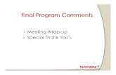 Final Program Comments - North American Network … Slides... · • Juniper Networks: ... Consulting: 15 (2.50 %) ! Content Delivery Network: 27 (4.51 %) ! Content Provider ... Network