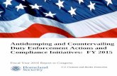 Antidumping and Countervailing Duty Enforcement … and... · Antidumping and Countervailing Duty Enforcement Actions and Compliance Initiatives: FY 2015 Table of Contents ... resulting