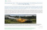 Ramping up: US Army Europe building forces and capability€¦ · ... US Army Europe building forces and capability ... executing a full range of military missions in the ... prepare