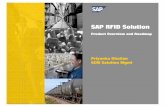 SAP RFID Solution - wca.org · SAP Auto-ID Infrastructure Product Profile Integrate deployment on SAP application system Deployable with integration to non-SAP back-end Deployable