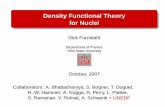 Density Functional Theory for Nuclei - Physicsntg/talks/2007/int2007.pdf · Density Functional Theory for Nuclei Dick Furnstahl ... Context Conditions DME Summary Appendix Universality
