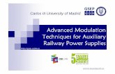 Advanced Modulation Techniques for Auxiliary Railway … · Advanced Modulation Techniques for Auxiliary Railway Power supplies ... SCR Battery charger ... Advanced Modulation Techniques