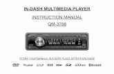 IN-DASH MULTIMEDIA PLAYER - jaycar.com.au · IN-DASH MULTIMEDIA PLAYER INSTRUCTION MANUAL QM-3788 STORE YOUR MANUAL IN A SAFE PLACE AFTER PURCHASE. 1 Safety Precautions Precautions