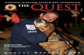 A n n uAl Re p oRt - National Disaster Search Dog … · A. n n uAl. R. e p oRt. 2009. Photo: Tony Panzica. ... Davis Doty & Jester / Doug Van Iwaarden & Wylie On ... Ron Weckbacher