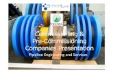 Commissioning & Pre-Commissioning Companies … · • turn key – pre-commissioning activities • pipeline cleaning, flooding, hydrotesting, de-watering & drying,pig supply, logistics,