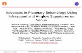 Advances in Planetary Seismology Using Infrasound and ... · Aug 15 to 17, 2017 LCPM-12 Conference, Pasadena, CA 1 Advances in Planetary Seismology Using Infrasound and Airglow Signatures