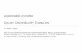 Dependable Systems System Dependability Evaluation .Dependable Systems System Dependability Evaluation
