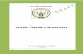 NATIONAL FOOD AND NUTRITION POLICY - … · This National Food and Nutrition Policy serves as the basis for a National Food and ... EICV EnquêteIntégralesur les Conditions ... FCS