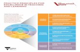 PRACTICE PRINCIPLES FOR EXCELLENCE IN … · management Vision values and culture. Building leadership teams. Vision for Learning. ... • the Practice Principles for Excellence in