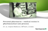Dr. sc. Arijana Meštrović, MPharm, Croatia PCNE MedRev2012.pdf · Personal pharmacist – medical review in pharmaceutical care process Dr. sc. Arijana Meštrović, MPharm, Croatia