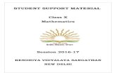 STUDENT SUPPORT MATERIAL - kvsromumbai.net X Maths.pdf · STUDENT SUPPORT MATERIAL . ADVISORS ... Show that any positive odd integer is of the form 6q+1 or 6q+3 or 6q+5, ... (PROBLEMS