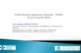 Fetal Alcohol Spectrum Disorder : FASD ELLA Course … · maternal nutrition and stress ... onset dementia, shorter life span (slide) 1.Height or weight below the 10th percentile