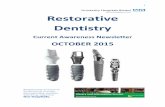Restorative Dentistry - uhbristol.nhs.uk · Restorative Dentistry Current Awareness ... Medication-related osteonecrosis of the jaw in patients with cancer ... an adjunct to scaling