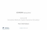 G54SIM (Spring 2014) - Nottinghampszps/g54sim/2014/documents... · G54SIM (Spring 2014) Lecture 06 ... – Feedback and Causal Loop Diagrams ... • Example: Simple causal loop diagram