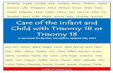 Care of the Infant and Child with Trisomy 18 or Trisomy 13trisomy.org/wp-content/uploads/2014/05/Carebook-3ed-5-26... · 2018-07-05 · Care of the Infant and child with Trisomy 18