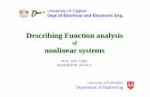 Describing Function analysis-v1 - Diee · Describing Function analysis of nonlinear systems – Prof Elio USAI –March 2008 System definition and problem statement In many cases