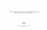 International Code of Marketing of Breast-milk Substitutes · International Code of Marketing of ... countries to review sales promotion activities on baby foods ... the marketing