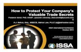 How to Protect Your Company's Valuable Trade Secrets - Monarch … · How to Protect Your Company's Valuable Trade Secrets Frederick Scholl, PhD, CISSP, Lipscomb University, (fred.scholl@lipscomb.edu)