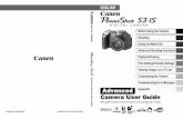 Camera User Guide - Canon · This guide explains camera features and procedures in detail. Customizing the Camera Print Settings/Transfer Settings Troubleshooting/List of Messages
