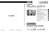 Advanced Camera User Guide - …static.highspeedbackbone.net/pdf/canon-A570IS-advancedm.pdf · DIGITAL CAMERA Advanced Camera User Guide Before Using the Camera Shooting Playback/Erasing