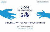 CLOSE - WHO | World Health Organization · it’s time to close the gap. campaign theme ... 3. draw on ... semana mundial de la inmunizaciÓn 2016