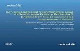 Can Unconditional Cash Transfers Lead to … · 7 Can Unconditional Cash Transfers Lead to Sustainable Poverty Reduction? Evidence from two government-led programmes in Zambia Innocenti