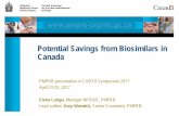 Potential Savings from Biosimilars in Canada - CADTH.ca · 13 biologics which lost or are expected to lose patent protection and face biosimilar competition by 2020 ... Timing of