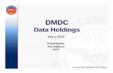 DMDC Data Holdings - ensa.us.comensa.us.com/weaiconfpdfs/DMDCDataHoldings.pdf · Serving Those Who Serve Our Country DMDC Data Holdings July 1, 2013 Presented by: Kris Hoffman DMDC