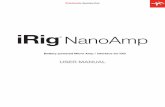 USER MANUAL - fullcompass.com · USER MANUAL. Contents 2 Table of Contents Contents 2 English 3 iRig Nano Amp 3 Register your iRig Nano Amp 3 ... AmpliTube®, VocaLive™, SampleTank®,