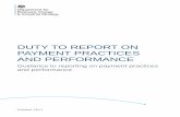 Duty to report on payment practices and performance … · Duty to report on payment practices and performance guidance Introduction Every year, thousands of businesses experience