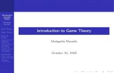 Introduction to Game Theory - Telecoms TUC main · Introduction to Game Theory Matigakis Manolis Game Theory Utility Theory Types of Games Static Games of Complete Information Static